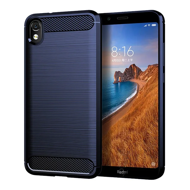 Чехол для Redmi 7 Чехол ZROTEVE Мягкий ТПУ силиконовый бампер чехол из углеродного волокна матовый чехол s для Xiaomi Redmi7 Redmi 7 7A чехлы - Цвет: Blue (Redmi 7A)
