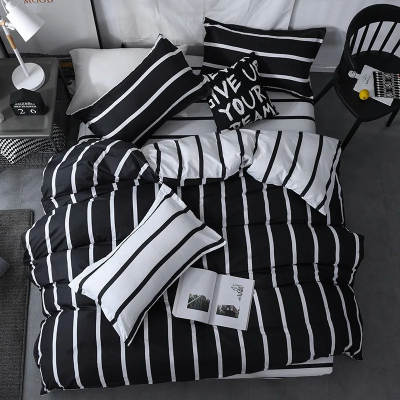 

Ouneed bed sheet pillowcase quilt cover Bedding set of 4 2020 Duvet Three-Piece Duvet, Pillowcase Simple Living Full Size