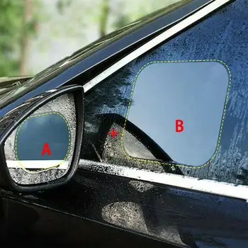 

VODOOL 4Pcs Car Rearview Mirror Window Clear Film Anti Dazzle Waterproof Rainproof Auto Door Mirror Window Glass Protective Film