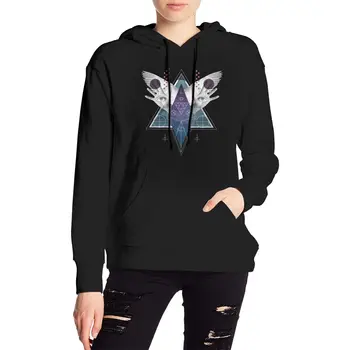 

Woman's Sweatshirts Korean Female Hooded Pullovers Hoodies WomenSacred Geometry Sky Hand Wing Eye