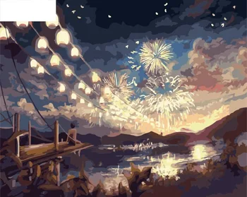 

Lantern Paintings By Numbers DIY Pictures Oil Coloring By Numbers Set Gift Drawing By Numbers Canvas Decor New Arrivals