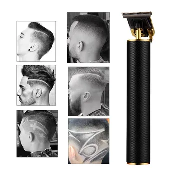 

Professional Ceramic Hair Trimmer T Shape Outlines Hair Clipper USB Rechargeable Barber Haircutter Styling Edge Hair Designer T9