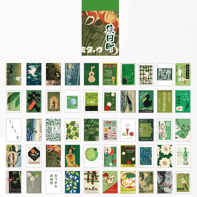 Warm 366pcs Of Van Gogh Color Multi-Style Plant Kraft Paper Diary Stickers Aesthetics Bullet Journal Art Supplies Material Paper 10
