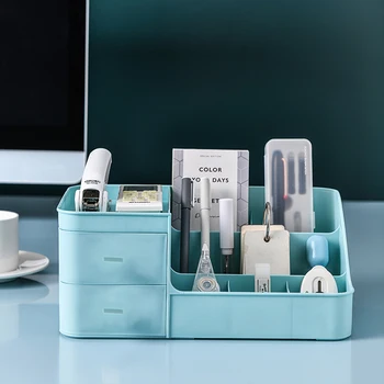 

1Pc Desktop Organizer Cosmetic Storage Case Make-up Organizer Box for Students