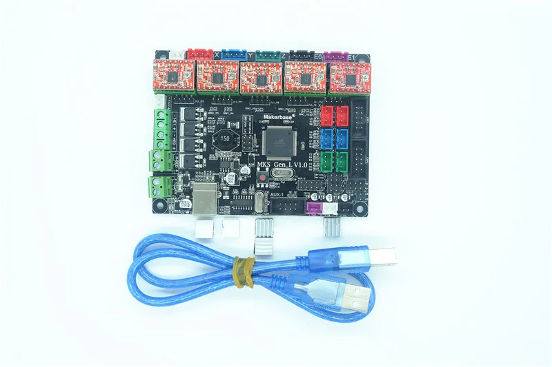 Плата для платы MKS замены RAMPS & MEGA 2560 R3 12864 ЖК контроллер 5 шт. драйвер A4988|Детали и