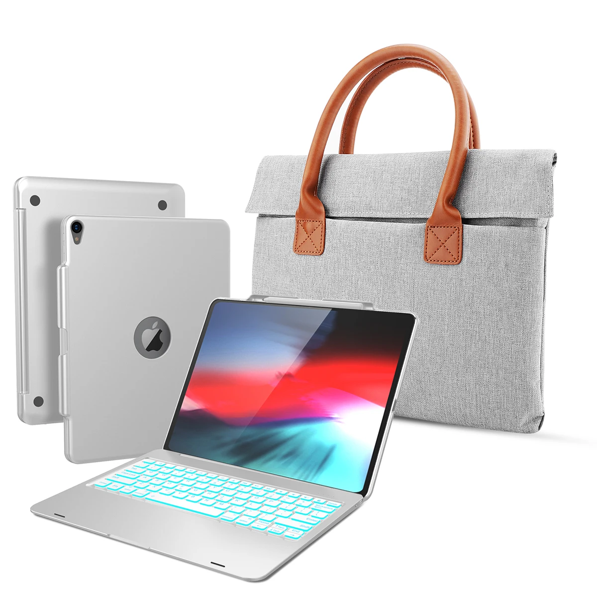 Чехол с клавиатурой США для iPad Pro 12,9, bluetooth-клавиатура, чехол для планшета, набор протекторов с 13 дюймовыми универсальными сумками для планшетов и ноутбуков