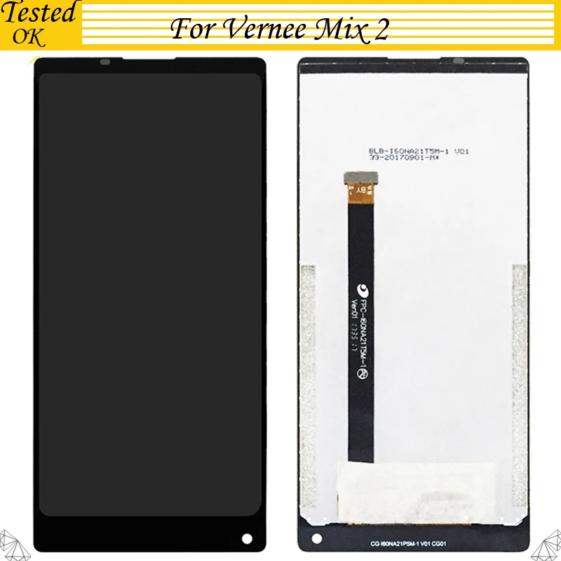 

100% Tested Working For Vernee Mix 2 LCD Display With Touch Screen Digitizer Assembly Replacement vernee mix2 LCD