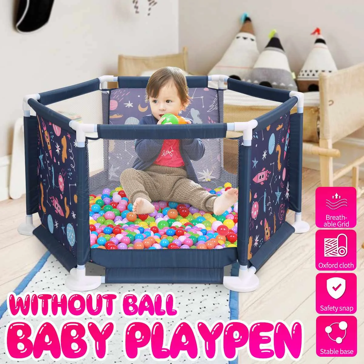 Baby Ball Pool Dry Pool With Balls Pits With Basket Tent For Kids Children Pool Balls Baby Playpen Babies Playground