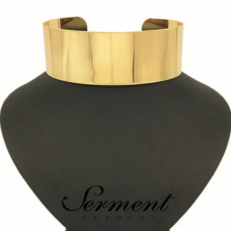 

SERMENT Unique Fashion Women's Exaggerated Necklace Gilded Silvered Color Fashion Jewelry Collar Accessories For Women
