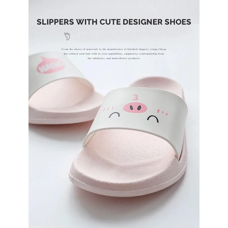 Leondgin New Cartoon outdoor beach Slippers Women's Indoor Slip Bath Slippers Summer Couple Household Bathroom Slippers