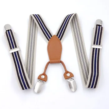 

11 Colors Children's Boys Kids Suspenders Printing Stripe Cartoon Pattern Elastic Adjustable Straps 3 Clip-on Y-Back Braces