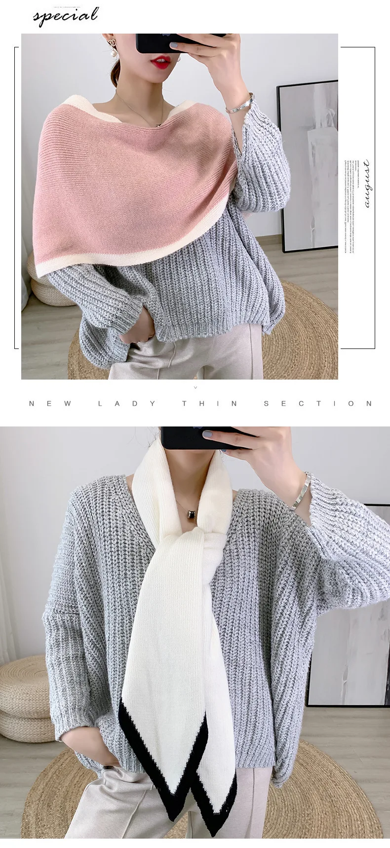 New Winter Women Scarf Fashion Soft Cashmere Scarves For Lady Shawls Wrap Blanket Bandana Pashmina Female Foulard Poncho