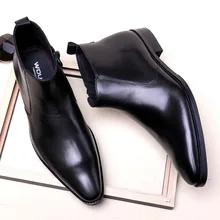 Handmade 2019 Hot Fashion Men Boots High Quality Leather Shoes Genuine Chelsea Ankle Genuine Leather Mens Dress Boots Handmade 2019 Hot Fashion Men Boots High Quality Leather Shoes Genuine Chelsea Ankle Genuine Leather Mens Dress Boots