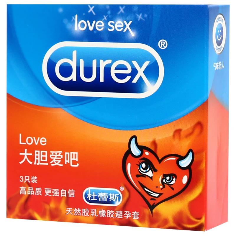 Durex 3 шт./упак. Ультратонкие мужские презервативы Экстра тонкие с ванильным вкусом