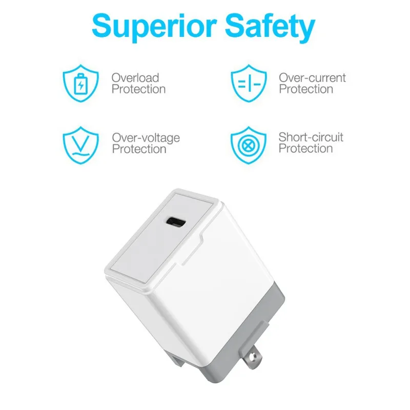 Новое 18 Вт Зарядное устройство usb type-C настенное зарядное устройство карта памяти 3