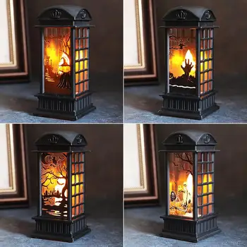 

Halloween Pumpkin Lamp Hanging Lantern Hallloween Light Pumpkin Light Bat Witch Spider Garden Horror Retro Creative