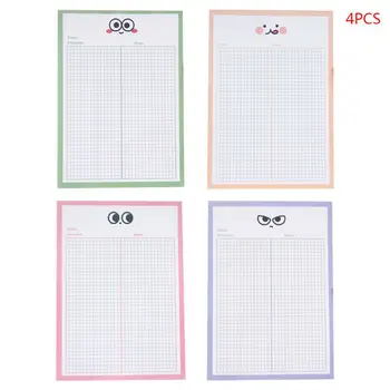 

4pcs Cute Eyes Grid Memo Pad Kawaii Diary Notebook Stickers Student Stationery 24BB