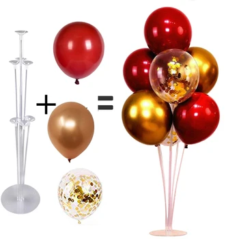 

Freeship 28" Theme Gold Red DIY table balloon stand kit balloon holder set for wedding baby shower birthday party table deco.