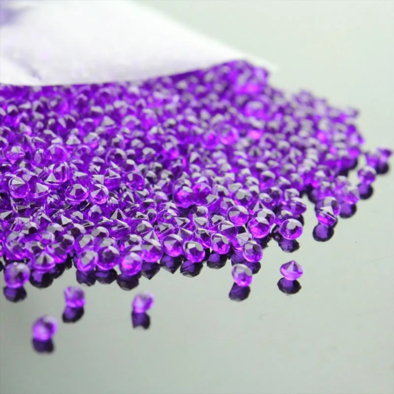 1000 шт./упак. 2,5 мм крошечные конфетти в виде алмазов в форме Куба, Акриловые Кристаллы Конфетти Свадебная вечеринка декорация рукоделие хобби украшения - Цвет: purple