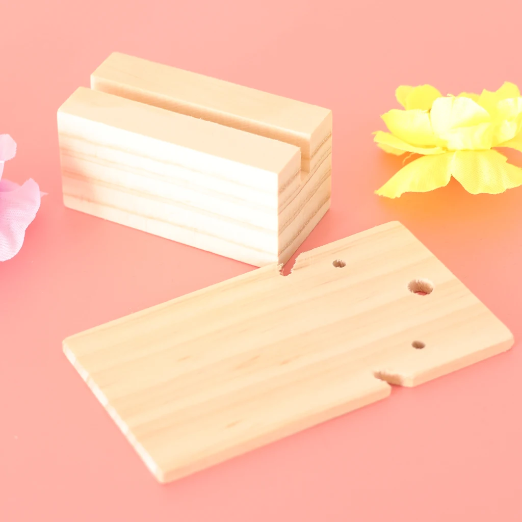 Natural Wooden Earring Holder Stand Jewelry Organizer Display Storage Rack