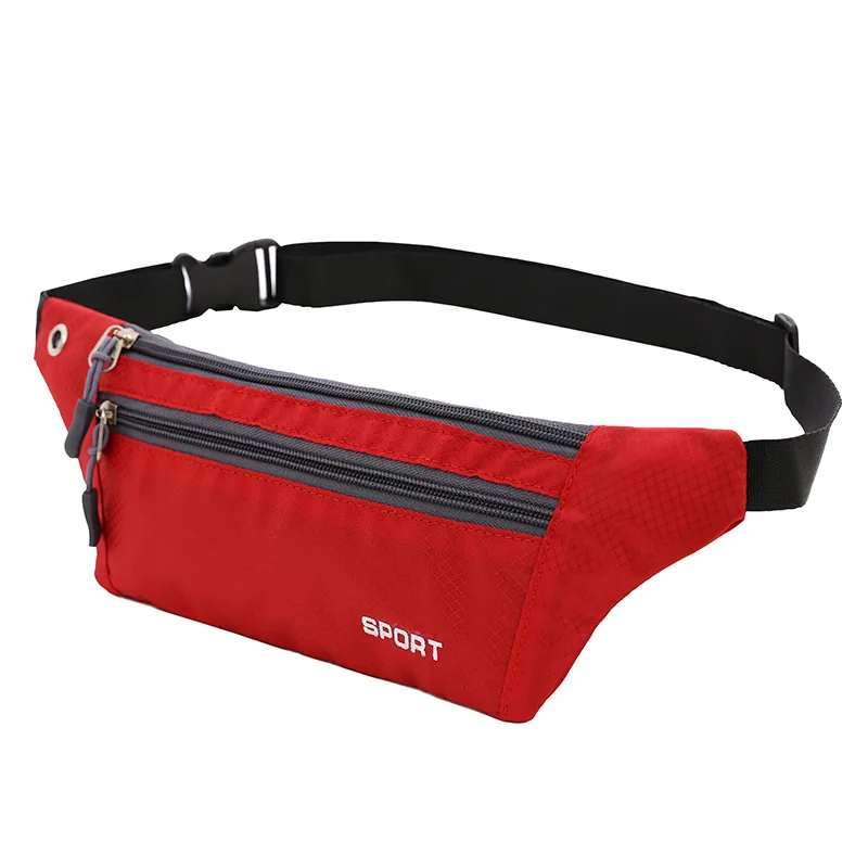 

Close Fit Waist Bag Women's Outdoor Running Sports Waist Pack Nylon Waterproof Fitness Wallet Mobile Phone Bag Men's