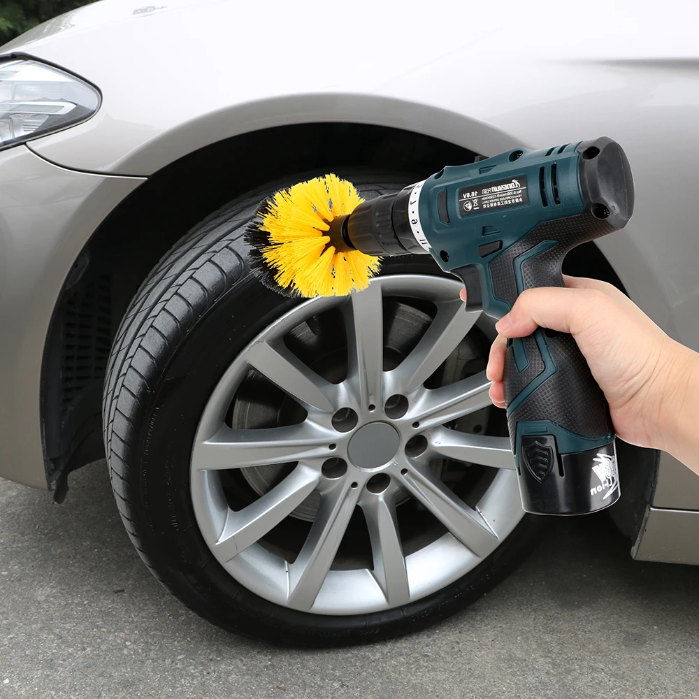 

Car Brush Drill Brush Kit Power Scrubber Cleaning Kit Car Accessories Cleaning Tool Scouring Pads and Scrub Sponge 12 Pcs/Set