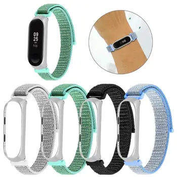 

Nylon Loopback Watch Strap Comfort Soft Portable Practical Durable Shell Replacement Wristband for Xiaomi Mi Band 4 3