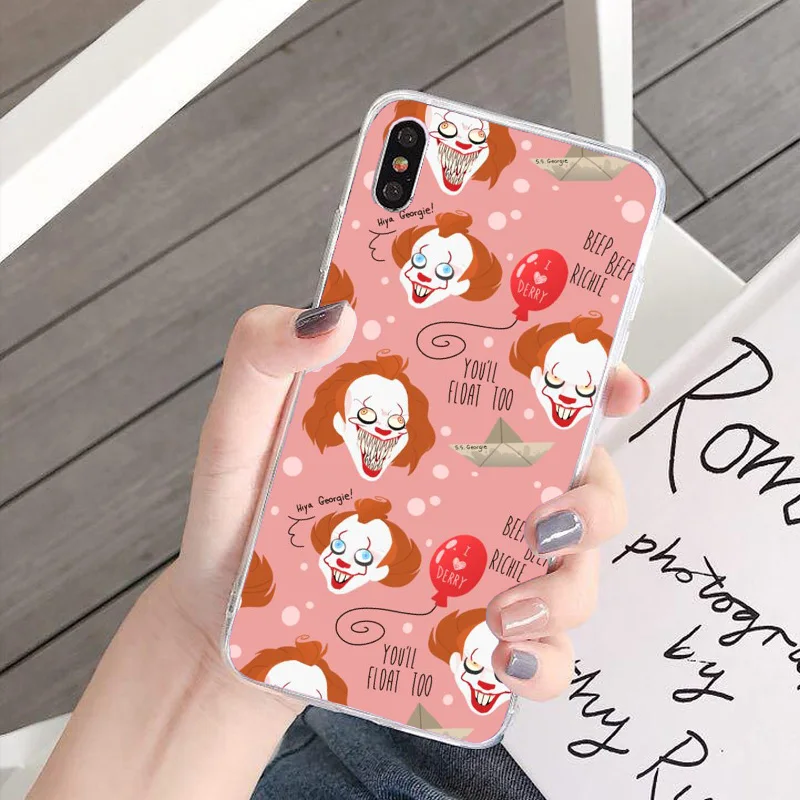 Мягкий прозрачный чехол для телефона Pennywise с рисунком клоуна поплавка iPhone 11 Pro 5 5E