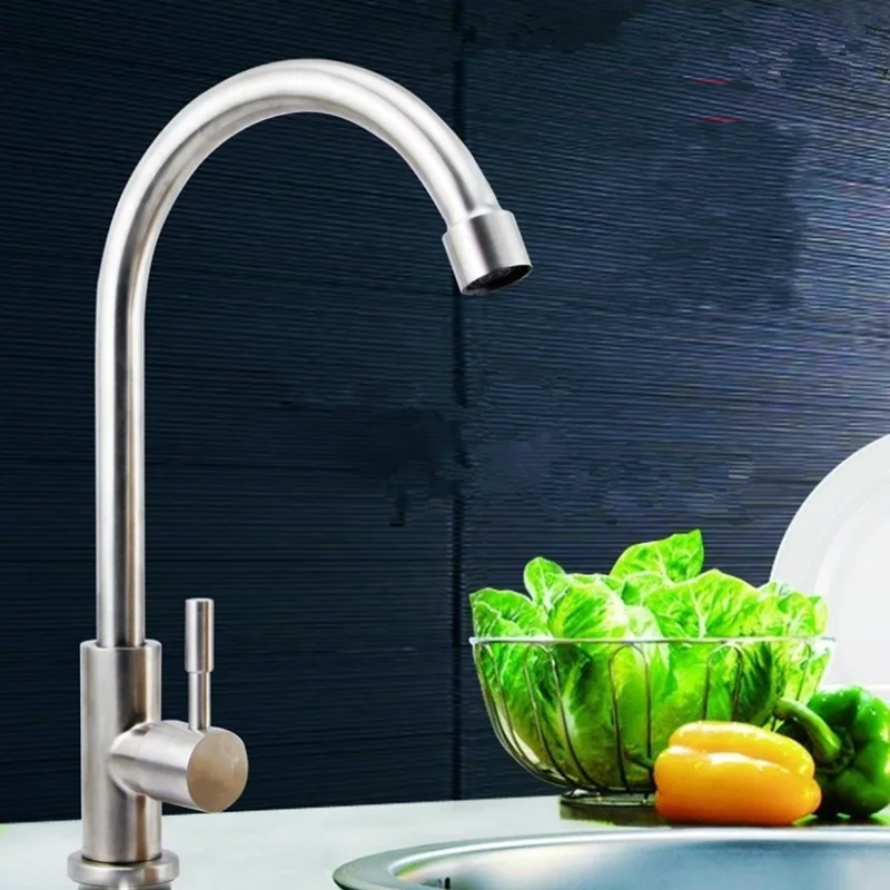 Кухонный Смеситель для горячей и холодной мойки бытовая Одиночная медная