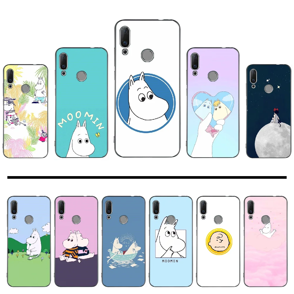 Художественный мультяшный Бегемот moomin DIY чехол для телефона Huawei Enjoy 7 7s 8 8e 9 9e 10 plus