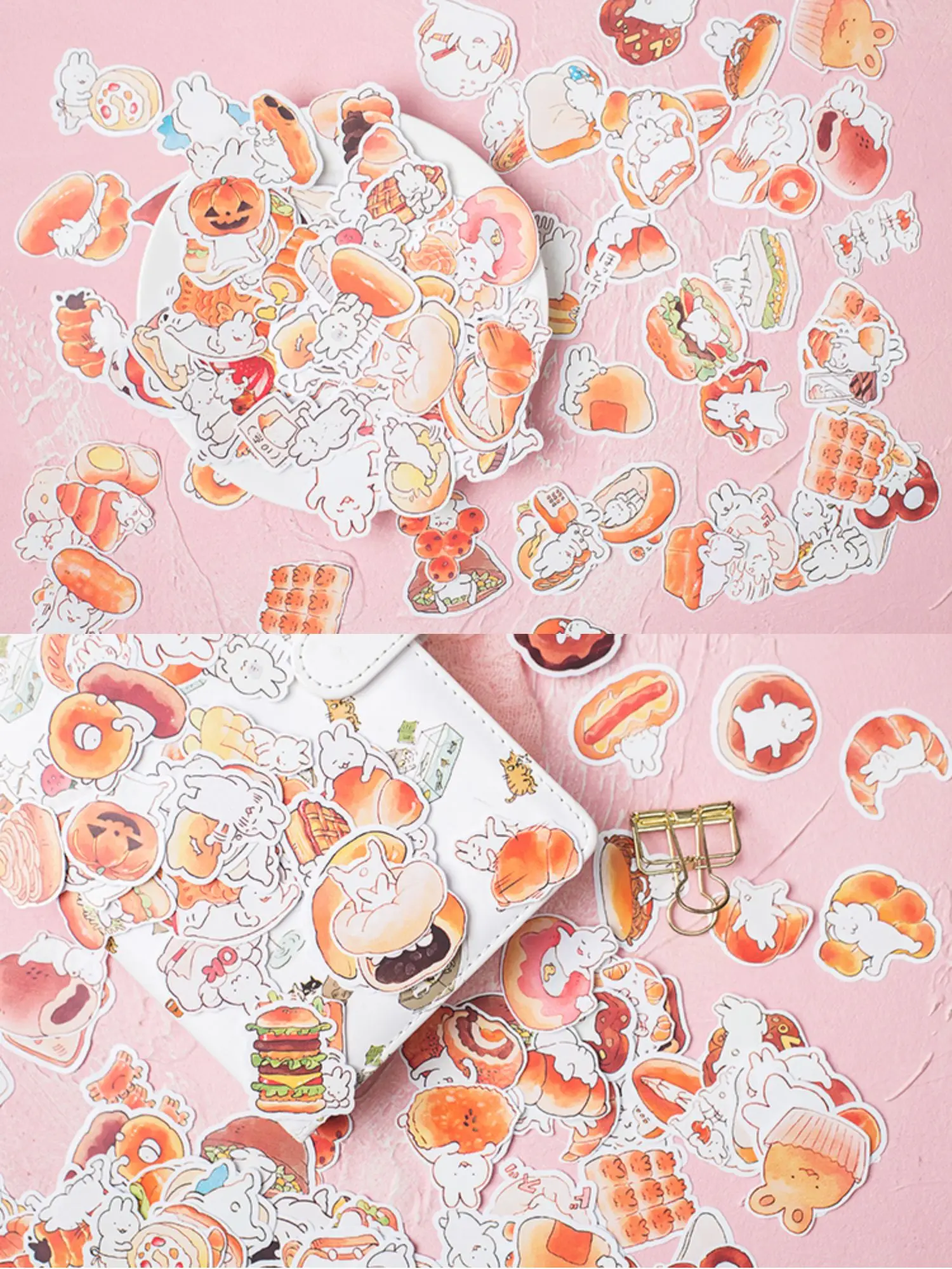 180 шт./кор. прекрасные хлебные кролик Справочник клей Стикеры s kawaii декоративные Стикеры DIY планировщик дневник в стиле Скрапбукинг наклейки в альбом