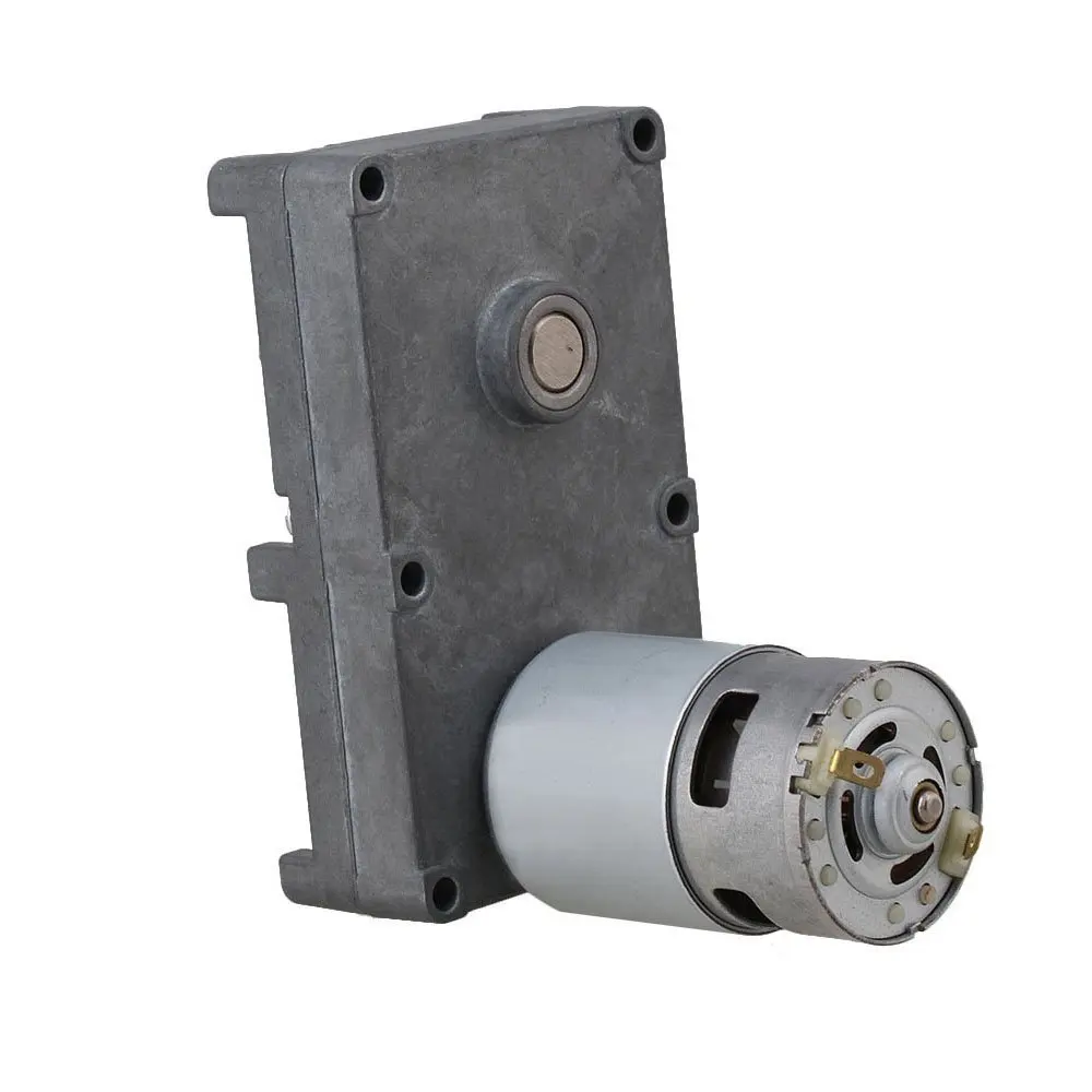 

Silver DC 12V 13RPM Square High Torque Electric Speed Reduction Geared Motor with Metal Gearbox