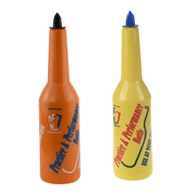 2x Flair Bartender Bartending Practice Bar Pub Bottle Wine Cocktail Shaker- Yellow& Orange