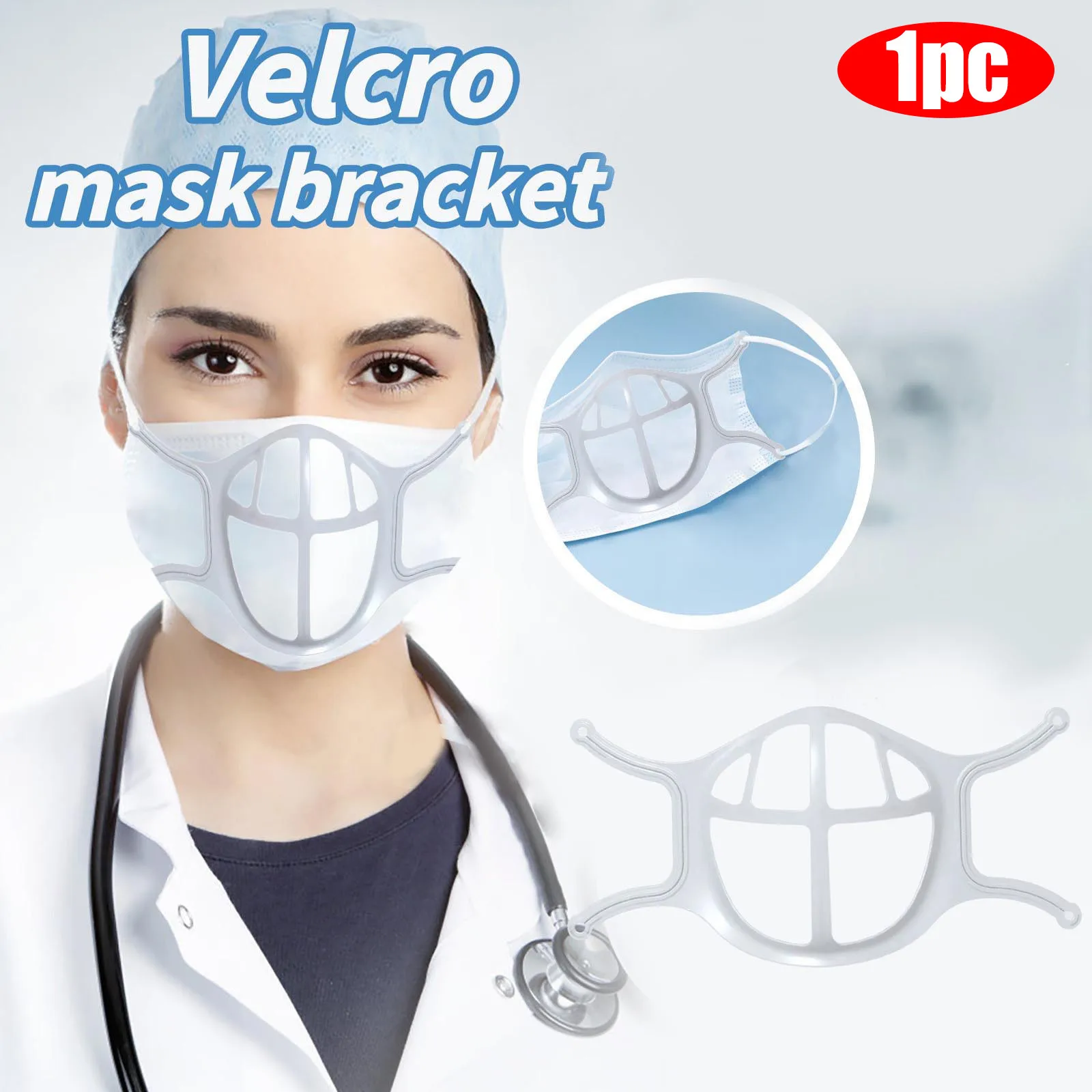 Soporte de silicona para mascarilla de adulto, almohadilla lavable y reutilizable 3d, soporte de refrigeración, gorros para la boca, lavable y transpirable, 1/5 uds.
