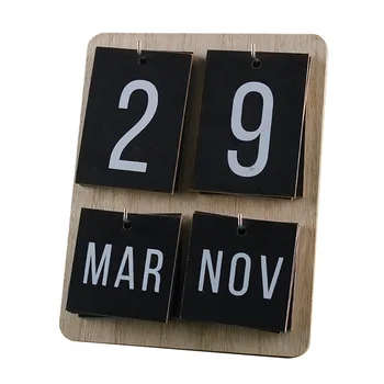 

Office Supplies Nordic Style Perpetual DIY Wall Hanging Planner Desk Calendar Rustic Wooden Cafe Home Decor Month Date Display