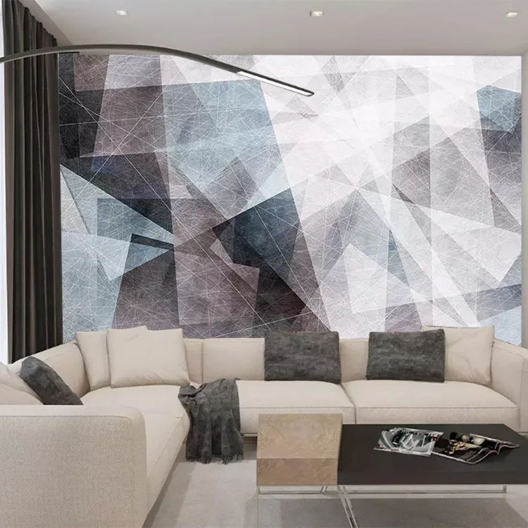 

Scandinavian Minimalist Geometry Retro TV Backdrop Customization of Individual Character Wallpaper Mural Wall Cloth Living Room