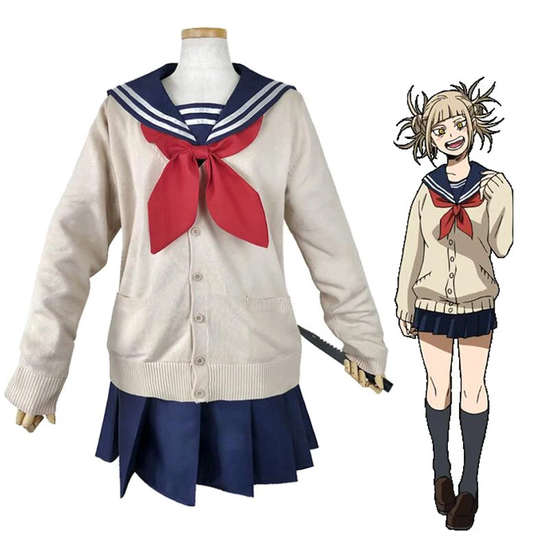 コスプレ衣装 僕のヒーローアカデミア 僕のヒーローアカデミア 戸賀ひみ子 女性用 Jkセーラー制服 セーター 女の子用ウィッグ Aliexpress