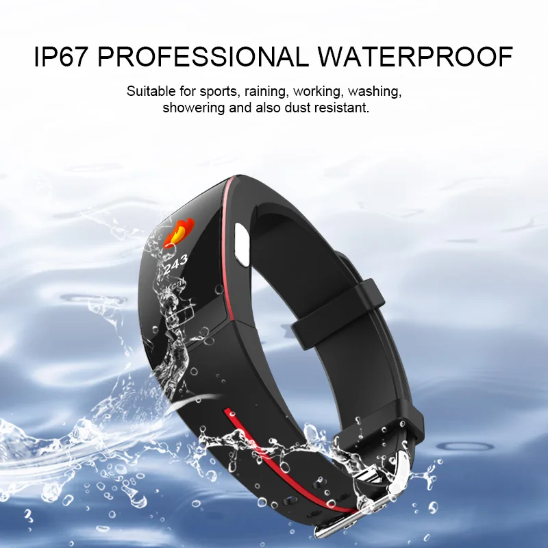 P3A ECG Smart Bracelet Body Temperature Blood Oxygen Pressure Monitor Smart Band Watch Fitness Tracker Sport Wristband Men Women 4