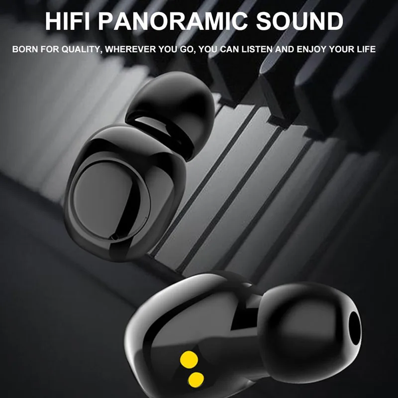 TWS 5,0 наушники с сенсорным управлением, беспроводные наушники с Bluetooth, Hi-Fi стерео наушники с микрофоном