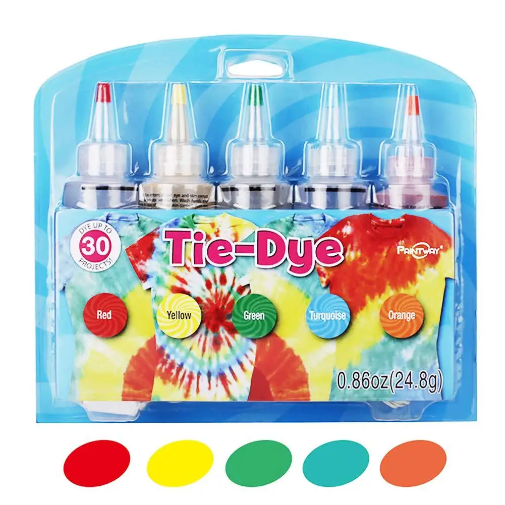 Non-toxic Tie Tye Dye Set Tinte Ropa Fabric Dye Clothing Graffiti Tattoo Bottle Kids Art Pigment Permanent Paint Colors Ornament
