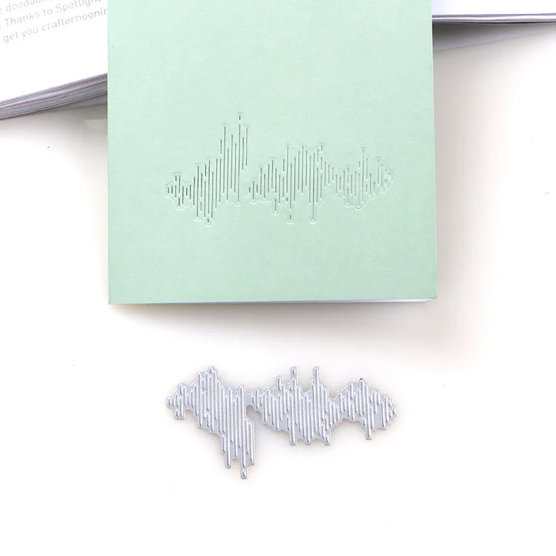 

DUOFEN METAL CUTTING DIES 2019 New audio frequency sound wave stencil for DIY papercraft projects Scrapbook Paper Album
