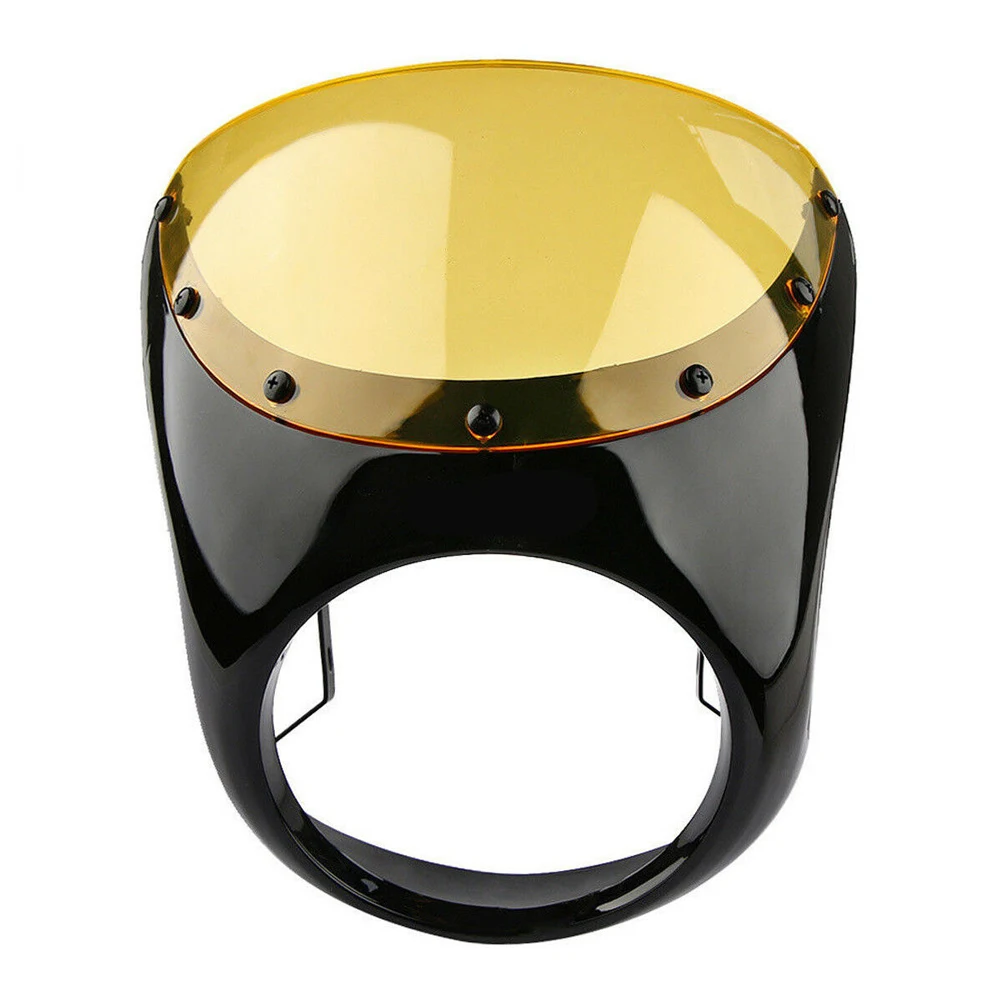 

7 Inch ABS Easy Install Motorcycle Universal Durable Protective Windshield Front Smooth Headlight Fairing Cafe Racer Retro