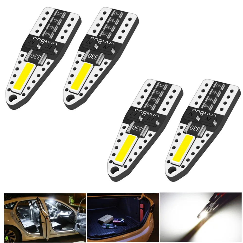 

4pcs T10 W5W Led Bulb 168 194 Car Interior Light License Plate Lamp for opel astra j/insignia/astra g/corsa d/vectra c/zafira b