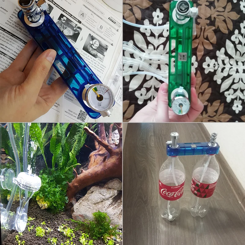 DIY CO2 диффузор D501 комплект аквариум с растениями CO2 диффузор игольчатый клапан манометр генератор