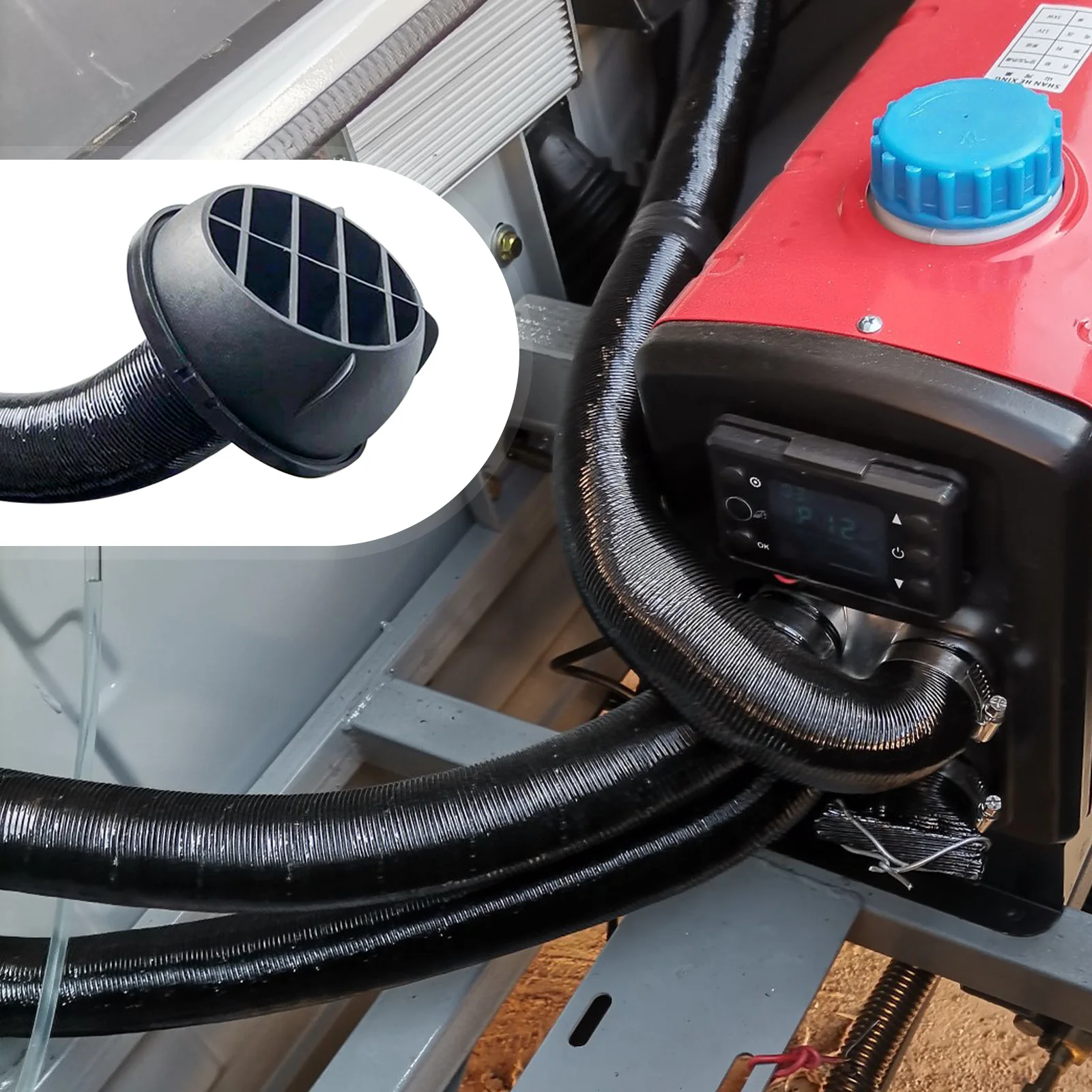 60mm Car Auto Heater Pipe Duct Warm Air Outlet Vent Hose Clips Auxiliary  Heater Accessory Heating Pipe - Heater Parts - AliExpress