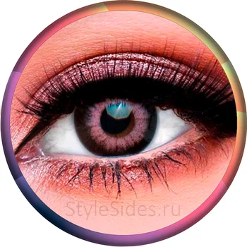 

Цветные линзы для глаз Розовые, Pink BW Luna