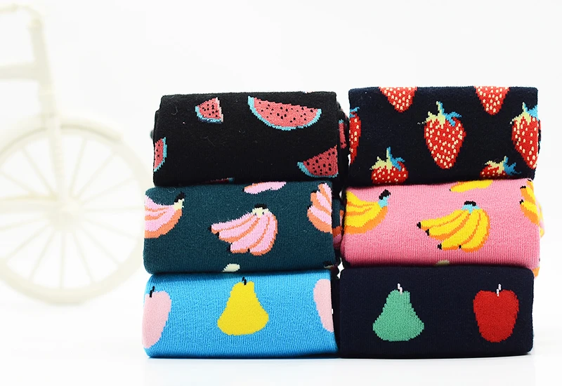 Burger Pizza Sushi Males Socks Fashion Cute Series Korean Harajuku Cartoon Funny Women Happy Cotton Cool Middle Tube Socks