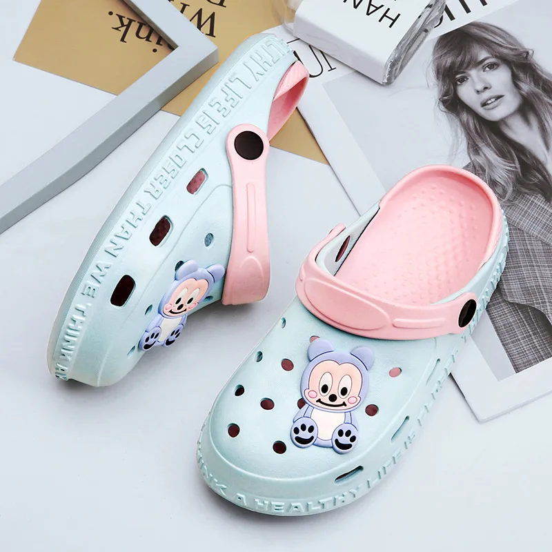 1-10y Kids Mules & Clogs Summer Boy Girl Sandals Cartoon Indoor Soft Bottom Beach Slippers Children Garden Shoes Hy21 4