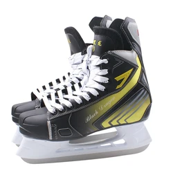New Winter Adult Teenagers Professional Breathable Thick Thermal Warm Ice Hockey Skating Shoes With Ice Blade Training Shoes