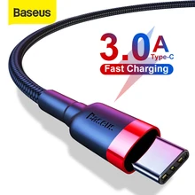 Baseus usb tipo c cabo para xiaomi redmi nota 9 8 pro cabo tipo c carregamento rápido para samsung cabo kabel usb c USB-C cabo